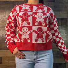 Load image into Gallery viewer, GINGERBREAD PLAID SLEEVE SWEATER | S-L | $34 | TNG ￼
