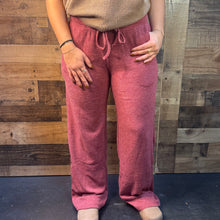 Load image into Gallery viewer, CRANBERRY RIBBED LOUNGE PANTS | S-L | $30 | TNG
