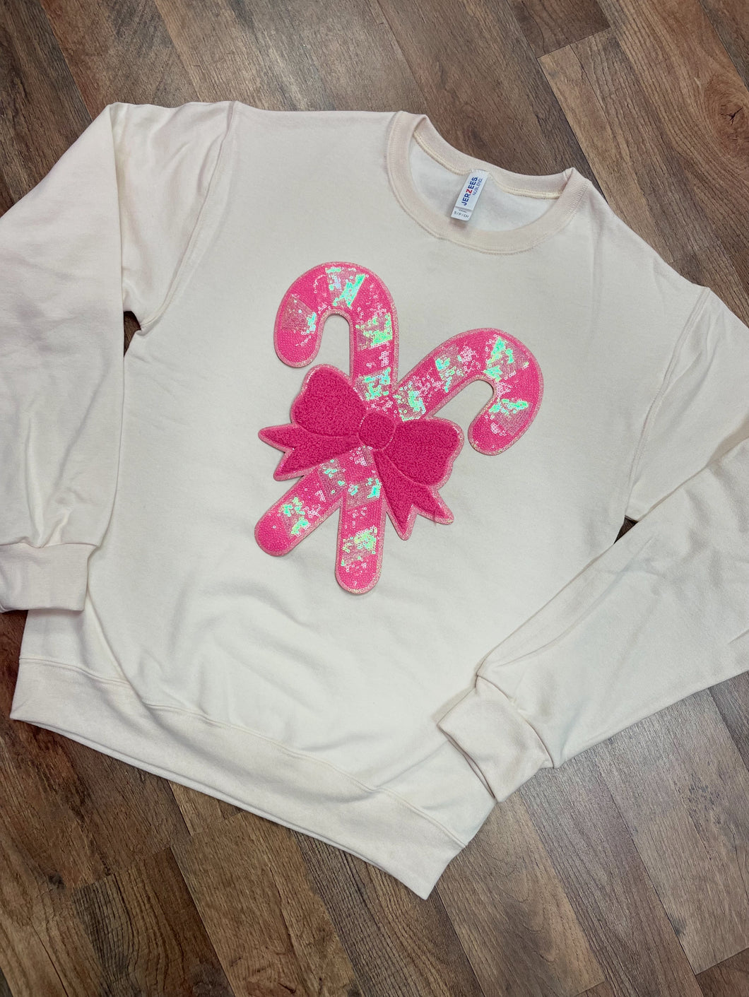 PINK CANDY CANE APPLIQUÉ | S-2XL | $35 | TNG