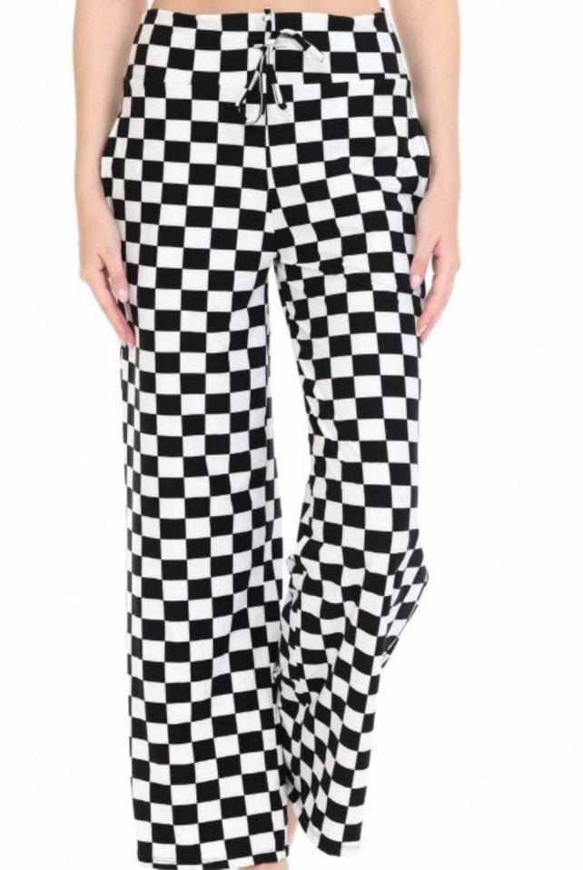 CHECKERED FLARE PANTS | S-XL | $30 | TNG