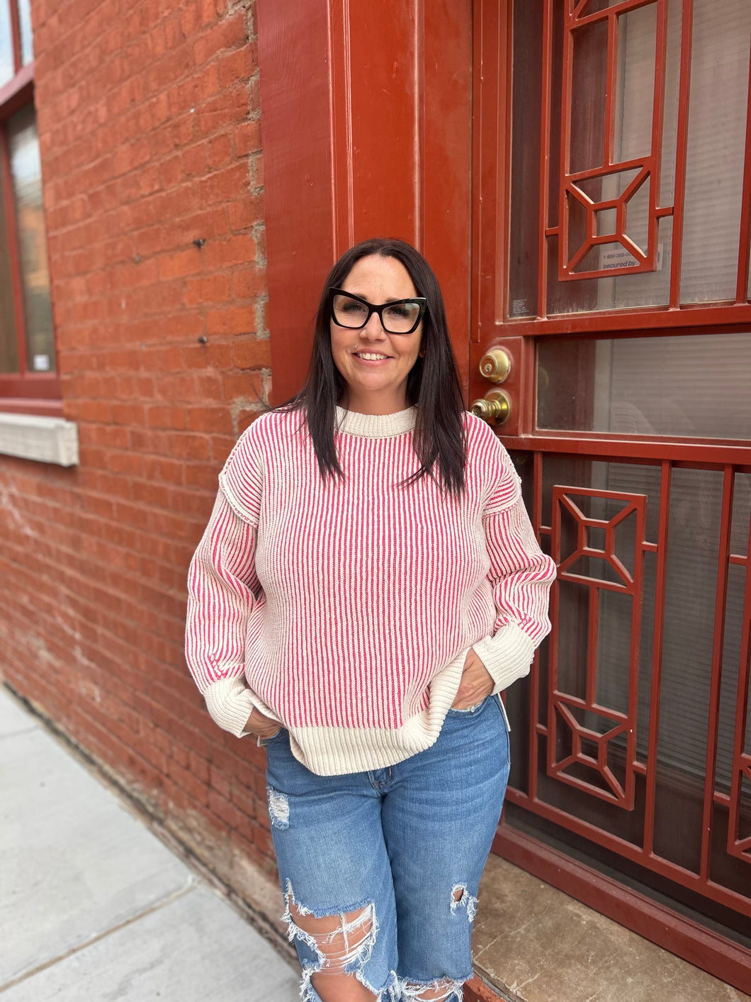 PINK RIBBED SWEATER | $40 | S/M L/XL | TNG