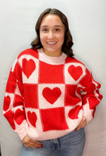 Load image into Gallery viewer, HEART CHECK SWEATER | S-L | $34 | TNG
