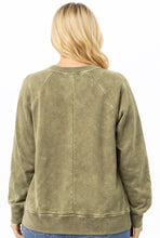 Load image into Gallery viewer, OLIVE ACID WASH ZENANA | S-L | $38 | TNG

