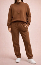 Load image into Gallery viewer, BROWN QUARTER ZIP SET | S-L | $46 | TNG
