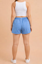 Load image into Gallery viewer, BLUE ACID WASH SWEAT-SHORTS | S-L | $28 | TNG
