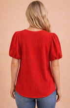 Load image into Gallery viewer, RED BABY-DOLL BLOUSE | S-L | $30 | TNG
